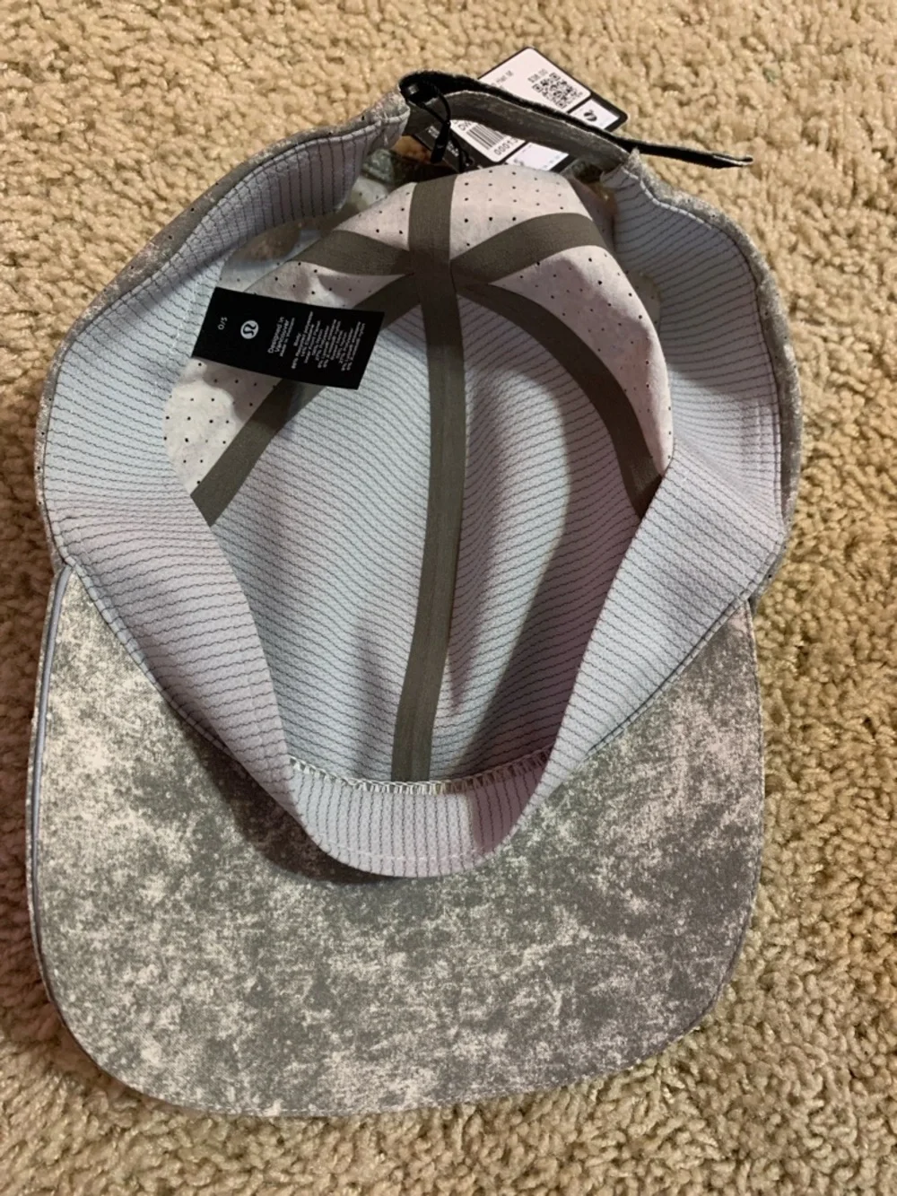 NWT Men’s Lululemon Fast and Free Run Hat Gray Pattern Running Cap One Size - Picture 7 of 8